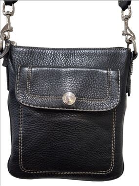 Coach Black Pebble Leather Hamilton Swingpack Crossbody